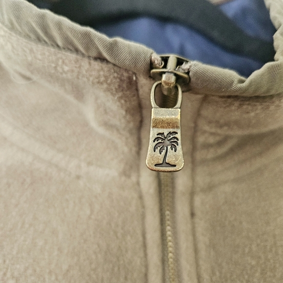 Tommy Bahama Mens 1/4 Zip Fleece Olive Green Pullover Sweatshirt Size Medium - Picture 5 of 6
